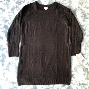 LuLaRoe Lauren Sweater Dress Small Black Soft! NWT
